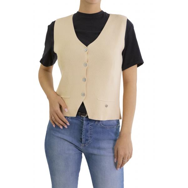 Gilet senza maniche scollo a v Please 